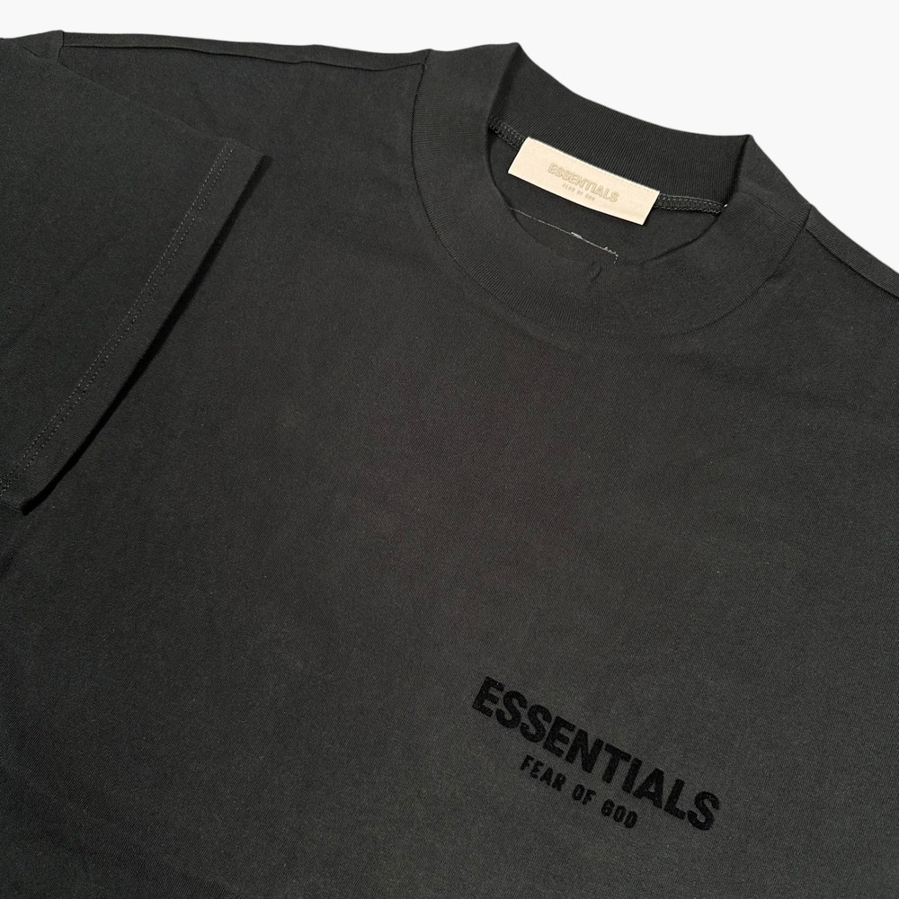 New Fear of God Essentials T-Shirt Men Small Black Oversized Short Sleeve  Logo